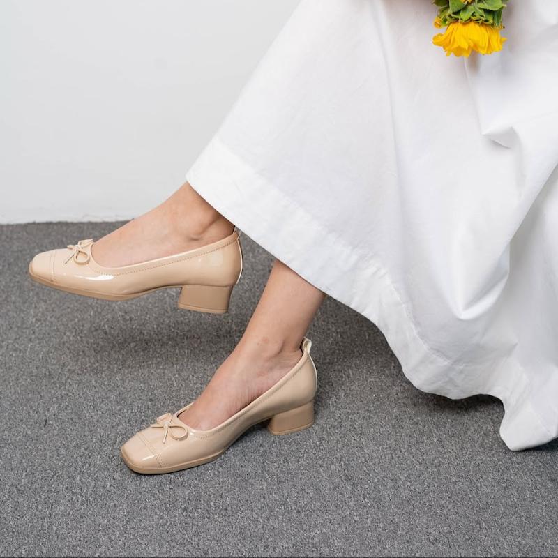 نیل کرم ورنی پاشنه سه سانت