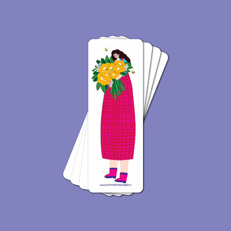 بوکمارک(نشانک) دختر گلفروش