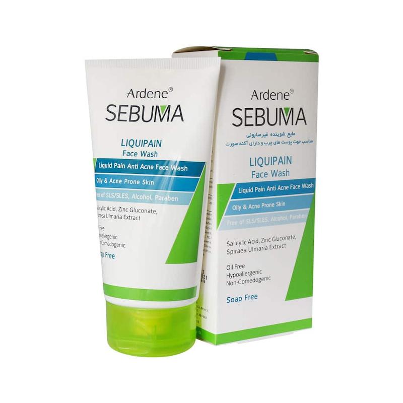 مایع شوینده غیرصابونی صورت سبوما آردن مناسب پوست چرب 150 گرم