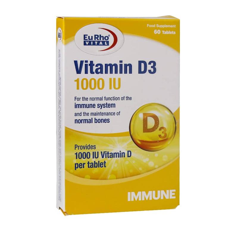 ویتامین D3 1000 واحد یوروویتال 60 عدد 