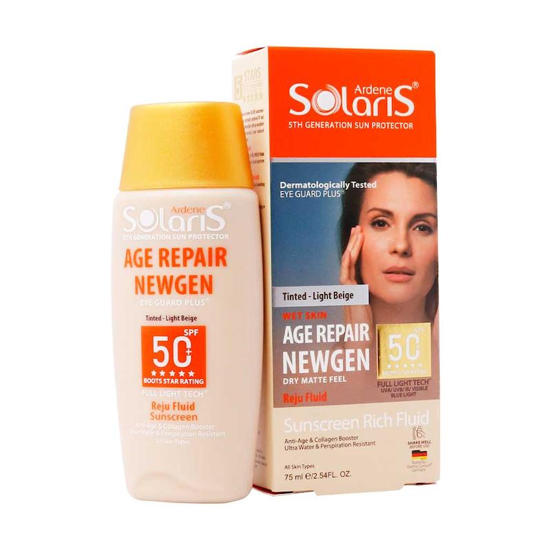  فلوئید رنگی ضد آفتاب و ضد چروک spf50 سولاریس آردن مدل ایج ریپیر نیوژن 75 میلی لیتر 