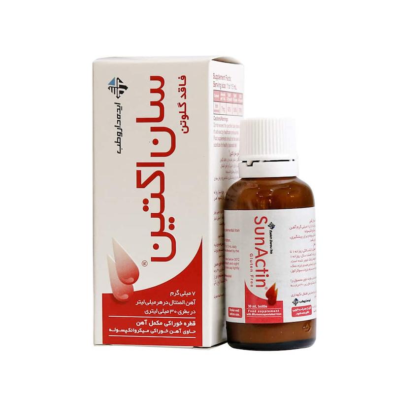  قطره آهن سان اکتین ایده داروطب فاقد گلوتن 30 میلی لیتر 