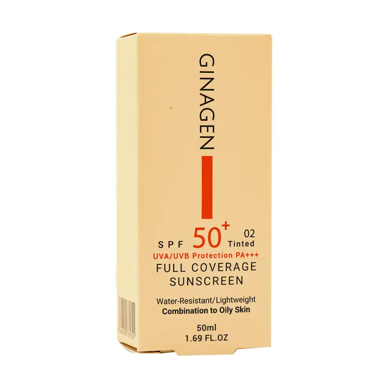 کرم ضد آفتاب رنگی پوست چرب SPF50 ژیناژن 50 میلی لیتر 