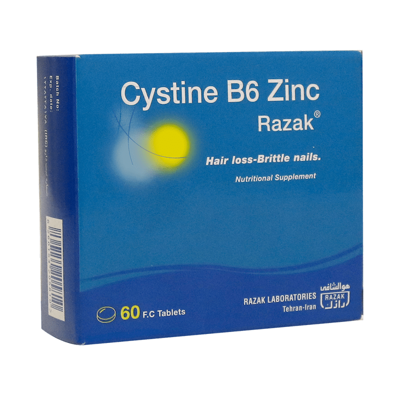 سیستین B6 زینک رازک ۶۰ عدد