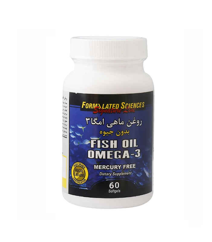 کپسول روغن ماهی امگا 3 بدون جیوه فرمولایتد ساینسز بسته 60 عددی