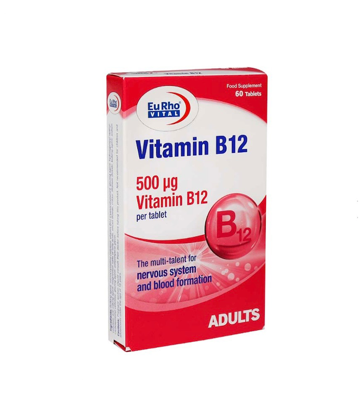 قرص یوروویتال ویتامین B12  بسته 60 عددی