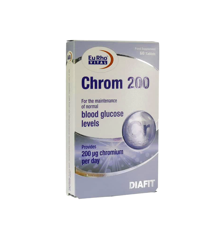 قرص کروم یوروویتال مدل Chromium 200 بسته 60 عددی