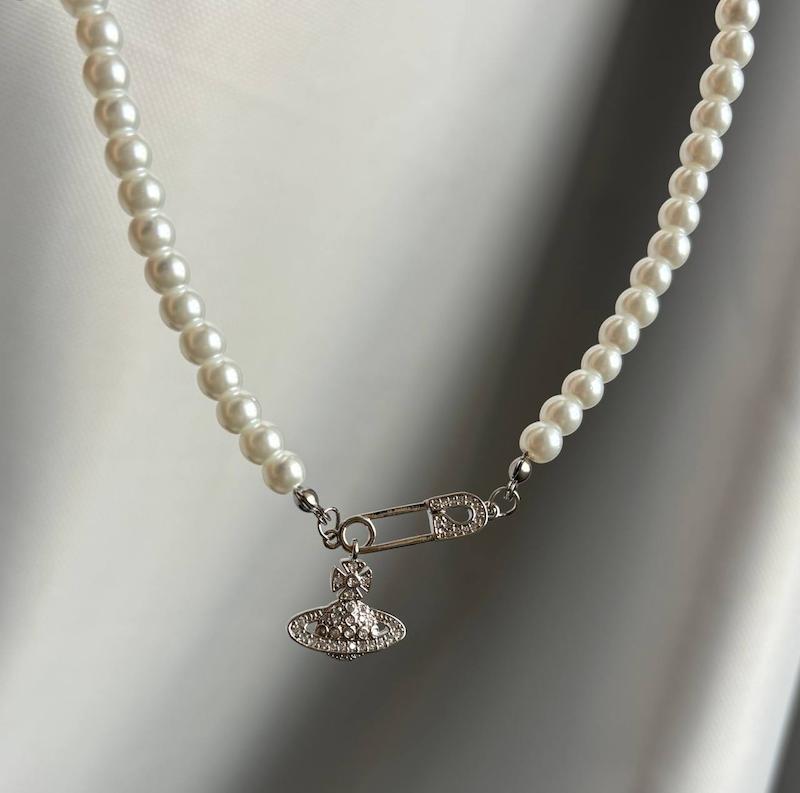 گردنبند ویوین مروارید سنجاق 