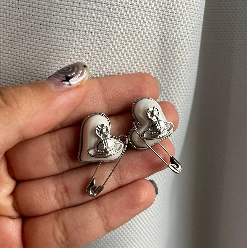 گردنبند و گوشوارع ویوین قلب سنجاق 