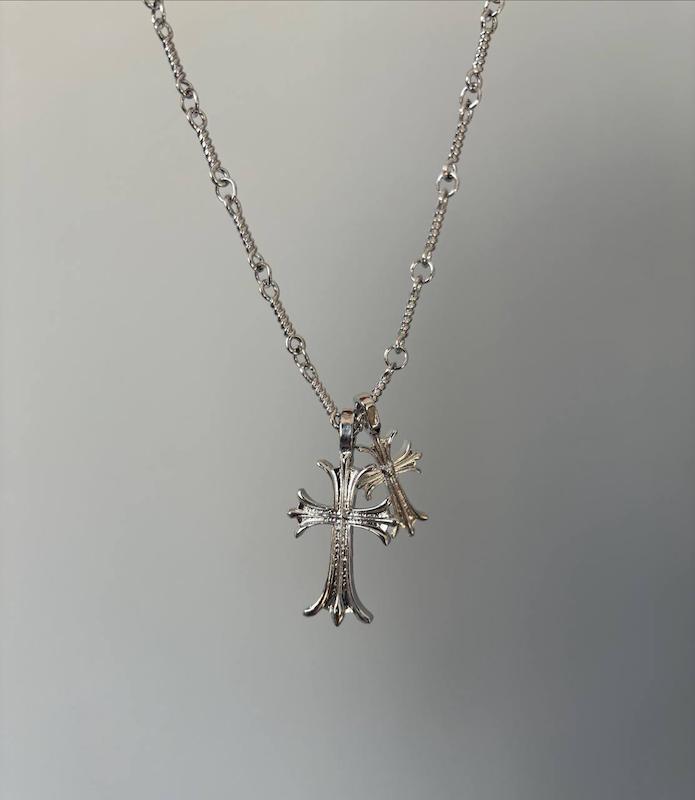 گردنبند دو پلاک کروم هارتز 