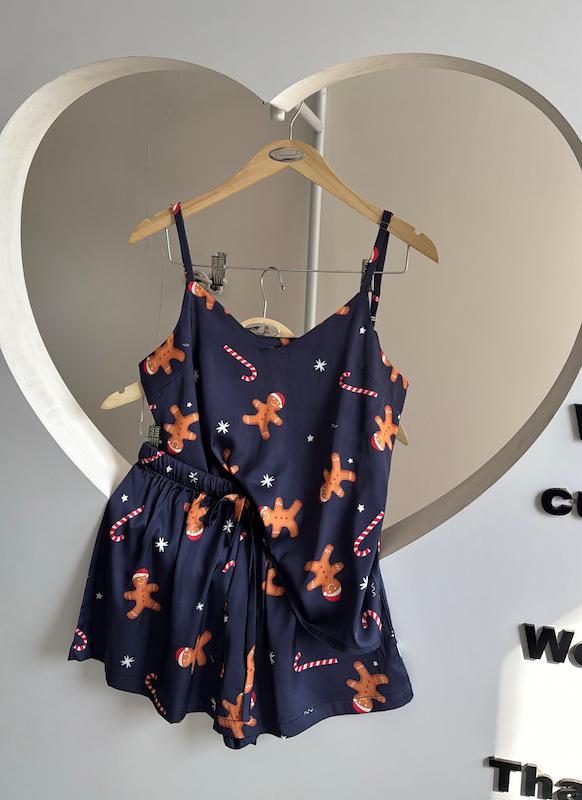 تاپ و شلوارک ابریشم کوکی