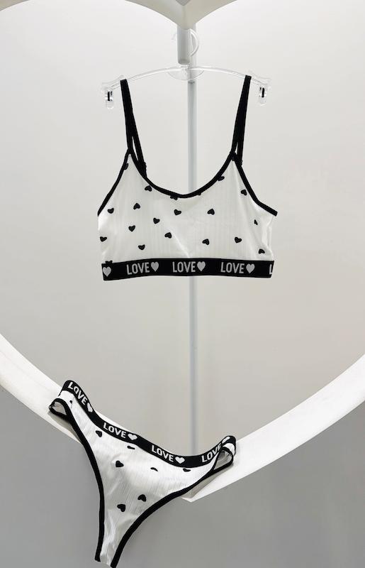 ولنتاین قلبی سفید-مشکی