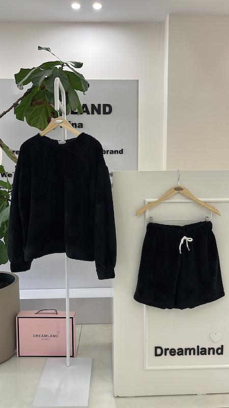 بلوز و شلوارک تدی مشکی