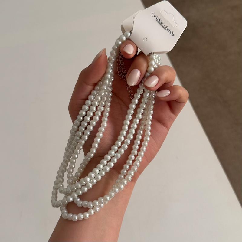 گردنبند مروارید ساده