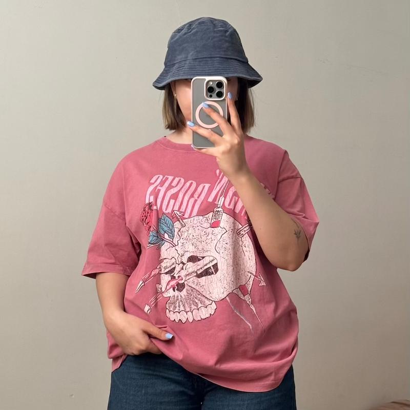 تیشرت سنگشور guns ‘n roses صورتی
