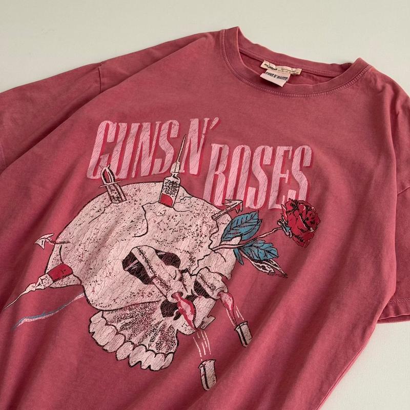 تیشرت سنگشور guns ‘n roses صورتی