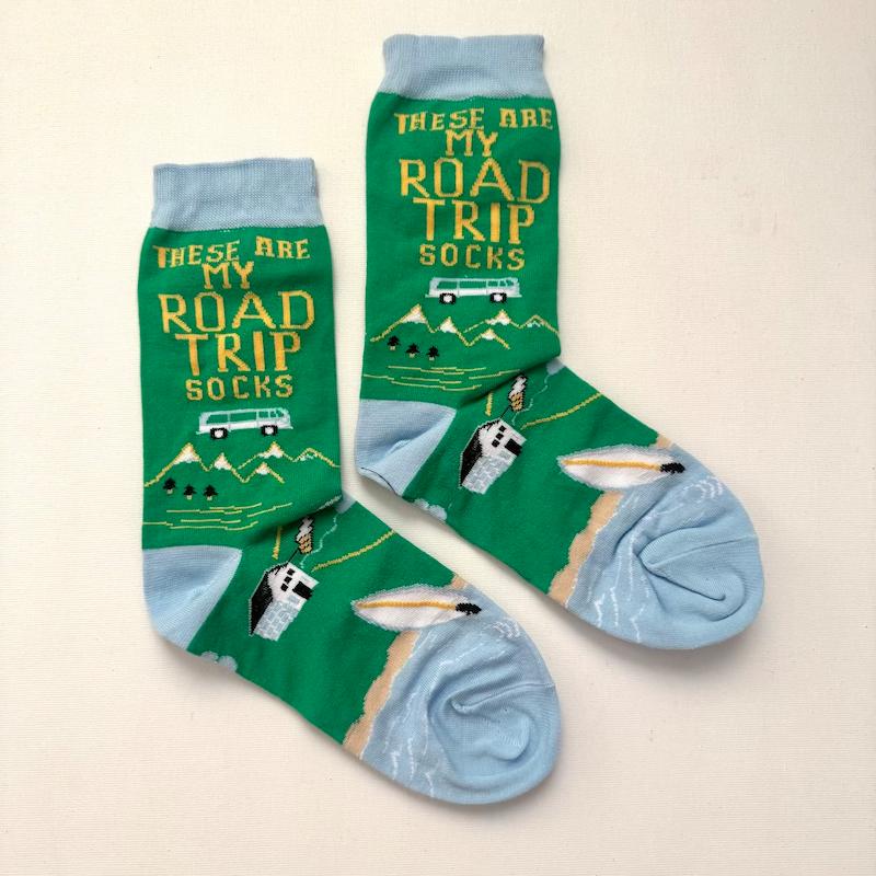 جوراب ساقدار these are my road trip socks