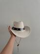 کلاه چرم cowboy / کابوی  وارداتی سفید