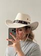کلاه چرم cowboy / کابوی  وارداتی سفید