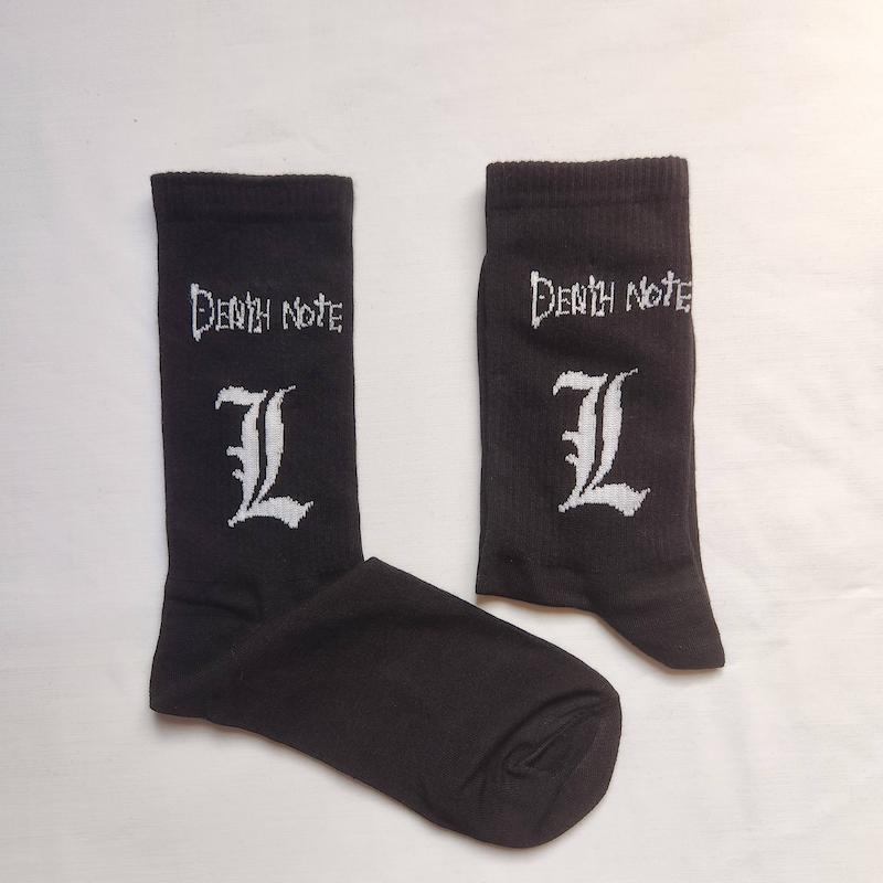 جورابdeath noteسفید و مشکی