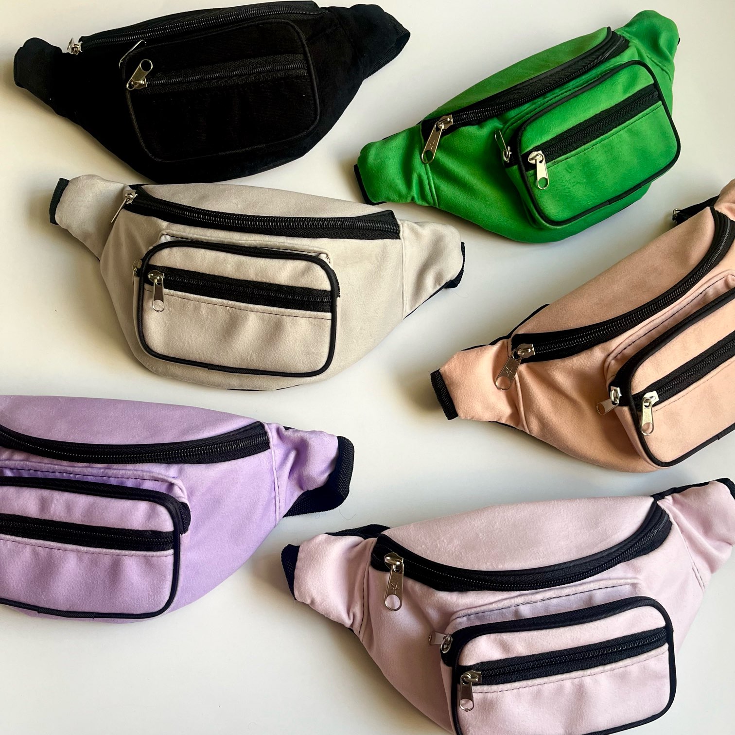 تصویر کیف کمری مخمل رنگی 