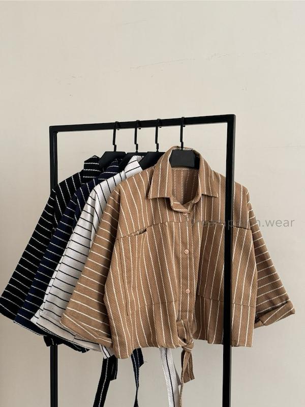 شومیز راه راه گره‌ای راپون