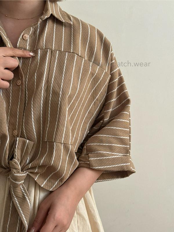 شومیز راه راه گره‌ای راپون