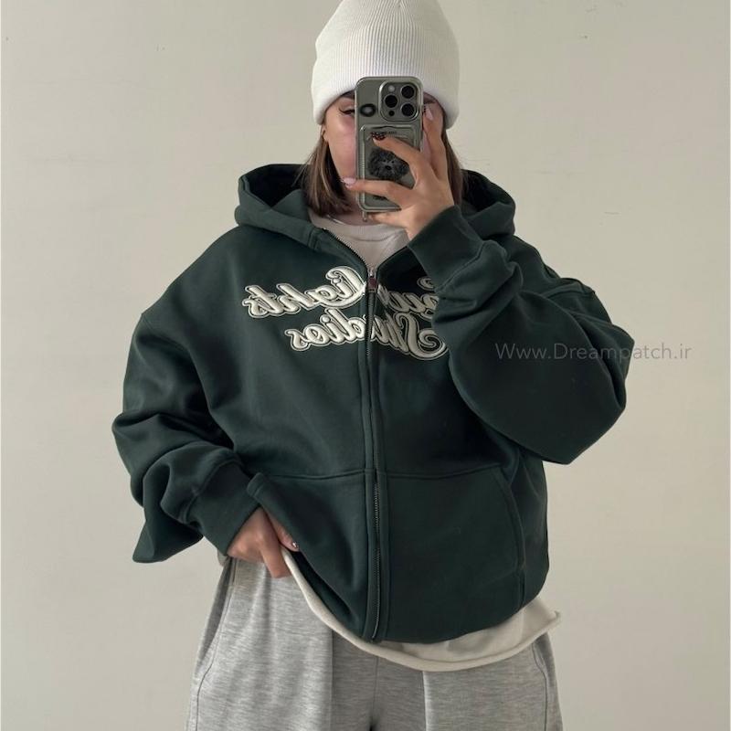 سویشرت برند Lowlights رنگ سبز
