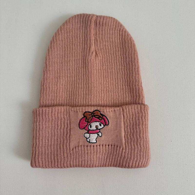 کلاه بافت صورتی