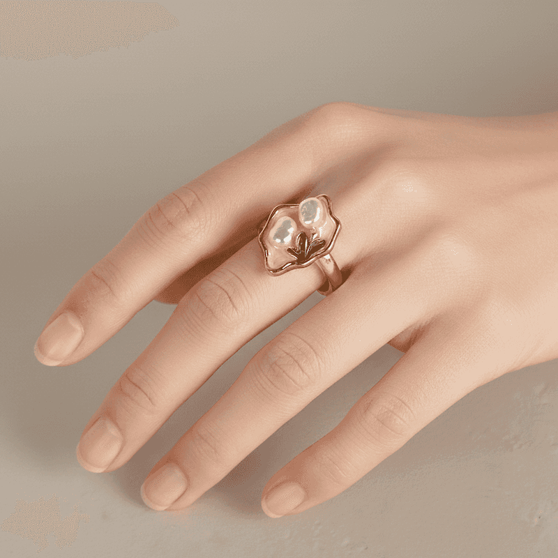 انگشتر مینیاتوری ترند گلبهی و صورتی