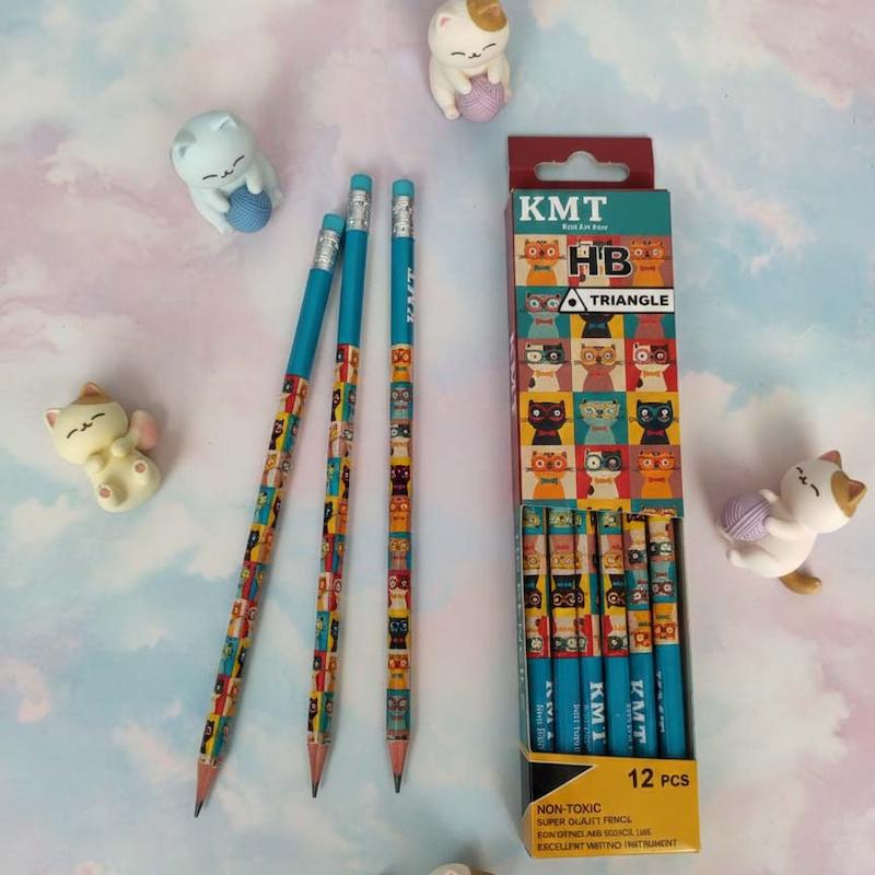 مداد سیاه گربه ای رنگارنگ - تکی