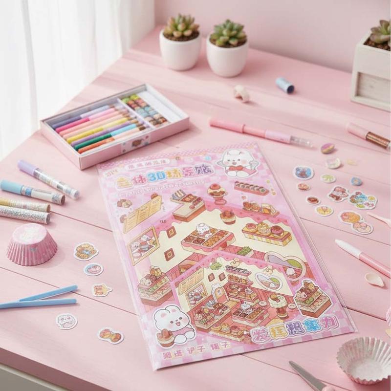 استیکر سه بعدی بزرگ طرح قنادی