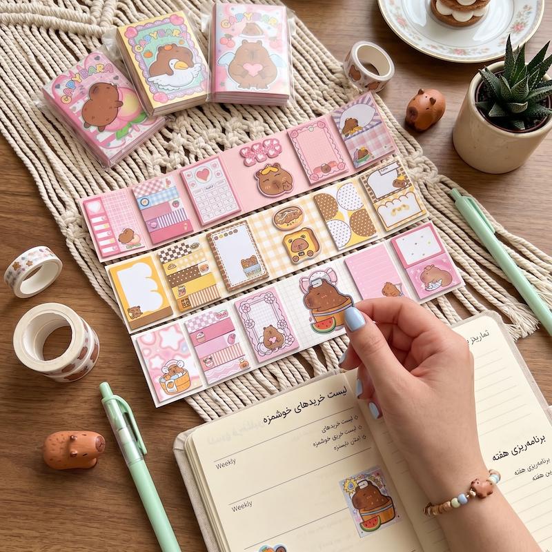 دفترچه استیک نوتی طرح کاپی بارا Capybara