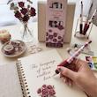 روان نویس پینترستی موکا MOKA گریپ دار طرح گل رز زرشکی ۴ عددی 0.5mm