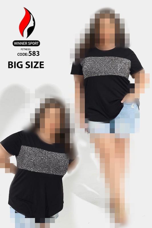 تیشرت تک لمه دوزی زنانه سایز بزرگ 