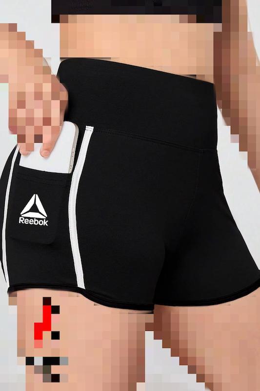 شورتک جیب موبایلی زنانه مشکی فری سایز