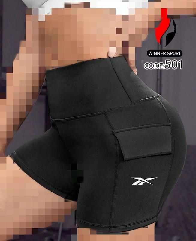 شورتک جیب دار زنانه مشکی فری سایز