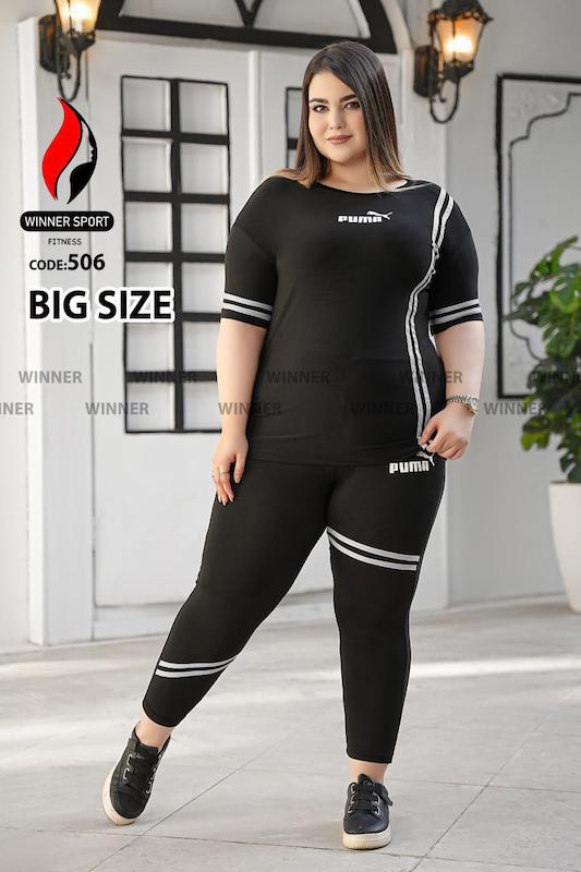 ست تیشرت شلوار ورزشی زنانه پوما سایز بزرگ بیگ سایز