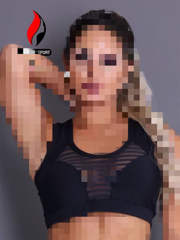 نیم تنه ورزشی زنانه تور راه راه کره ای  فری سایز