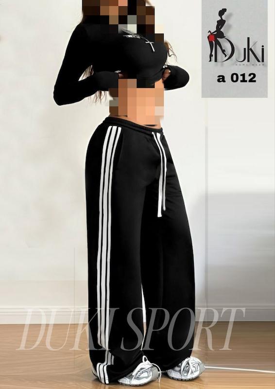 شلوار بگ دمپا سه خط فری سایز زنانه مشکی
