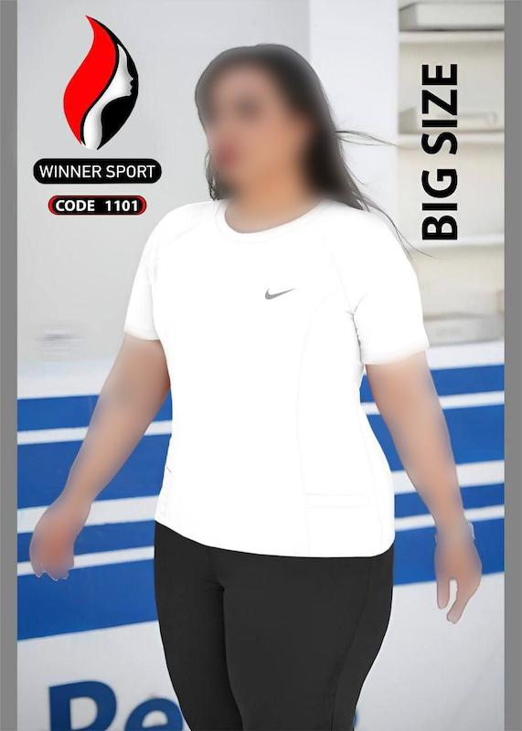 تیشرت ورزشی نایک زنانه سایز بزرگ در هفت رنگ کد 1101