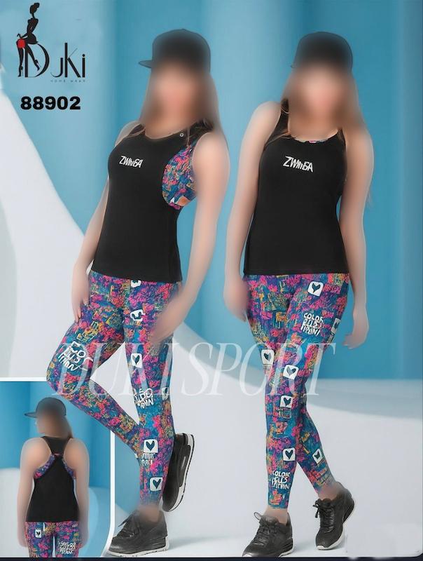 ست سه تیکه نیم تنه شلوار و کاور زنانه سابلیمیشن 