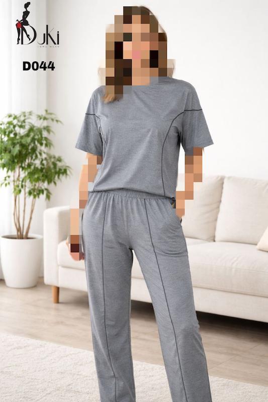 ست تیشرت شلوار بگ زنانه فری سایز کد D044