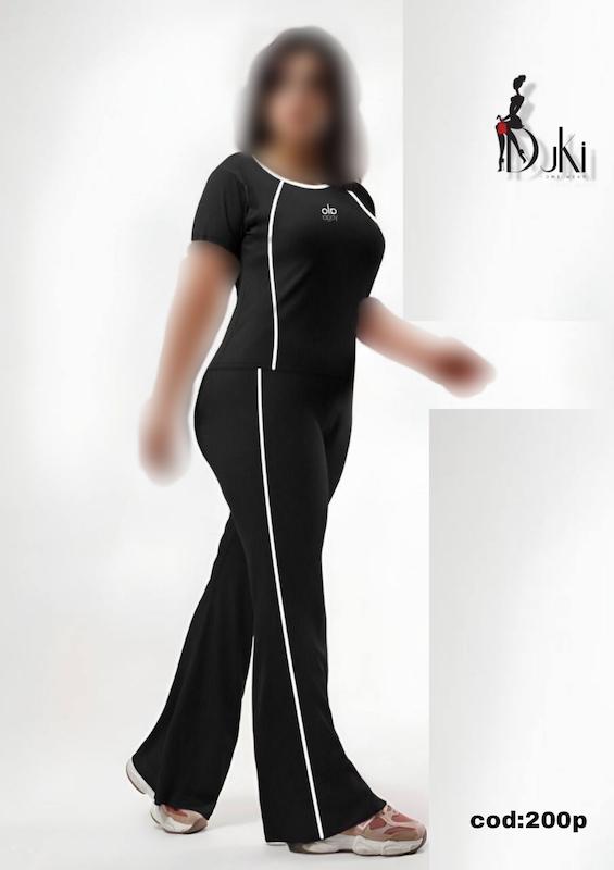 ست تیشرت و شلوار ب زنانه ورزشی سایز بزرگ کد 222p