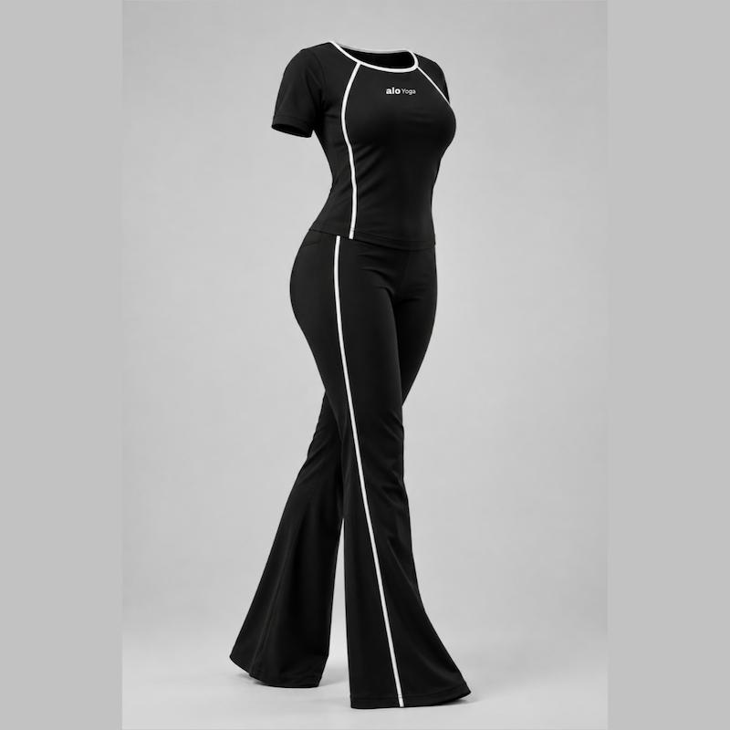 ست تیشرت و شلوار ب زنانه ورزشی سایز بزرگ کد 222p
