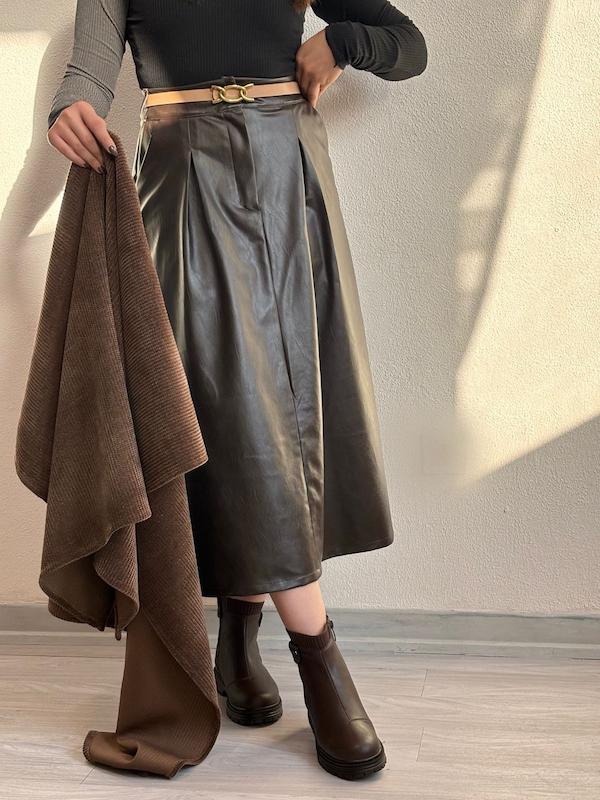 دامن چرمleather