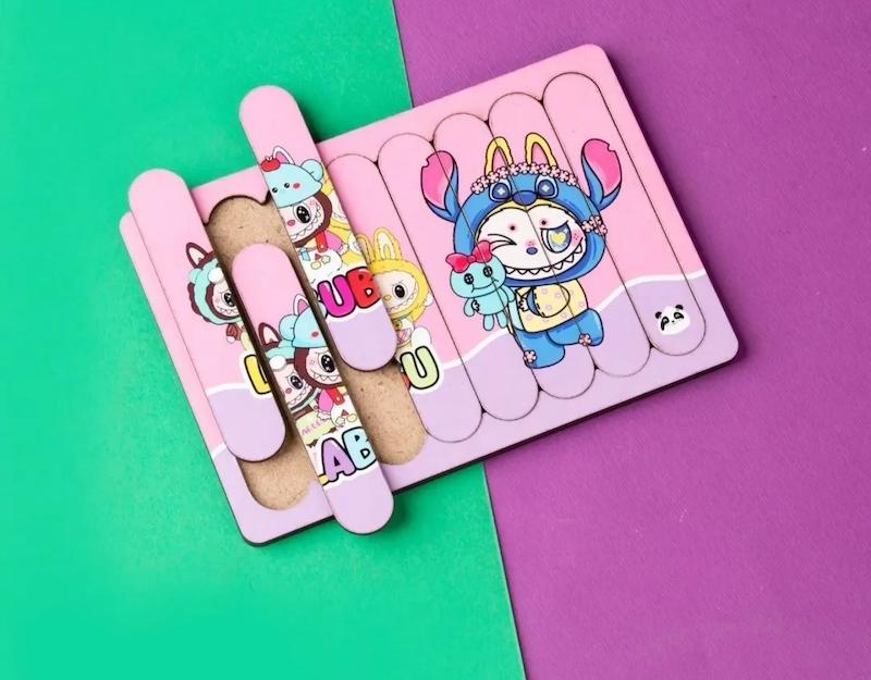 پازل چوبی ریلی طرح لبوبو 