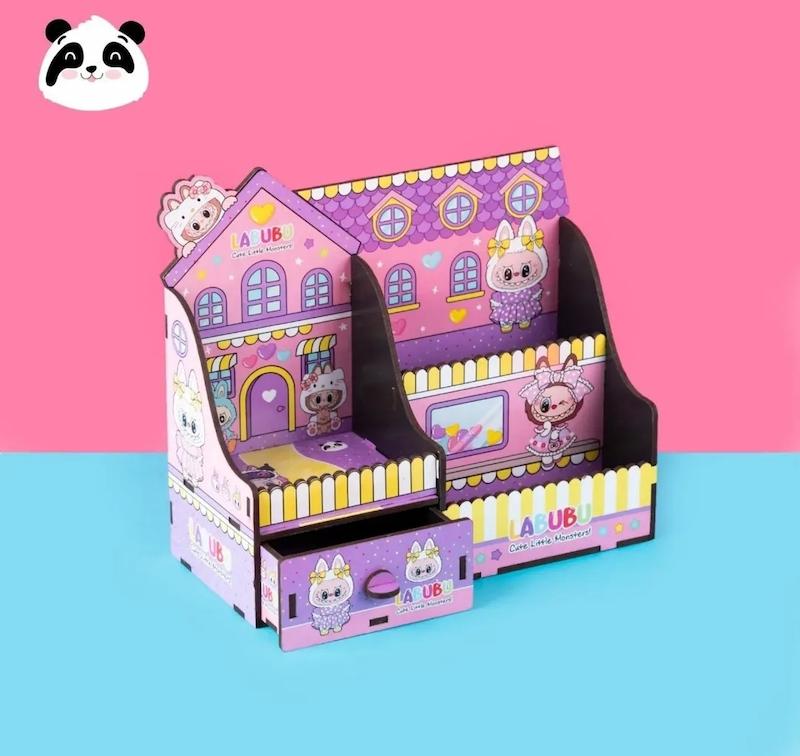 باکس چند خانه کشودار چوبی طرح لبوبو