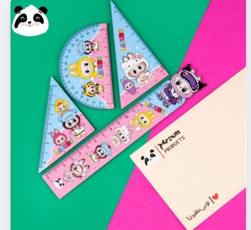 ست خط کش چهار تکه طرح لبوبو