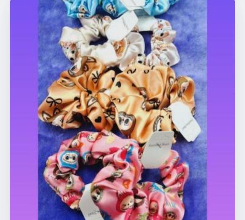 کش ساتن یا اسکرانچی طرح لبوبو 